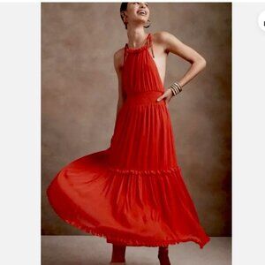 👗Banana Republic Red Sunset Maxi Dress, NWT - L